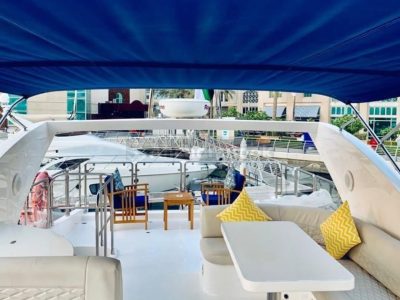 Dinner On A Yacht In Dubai | AnchorsBook Photo Private Boat Rental – Majesty 56ft Yacht in Dubai – 25PAX