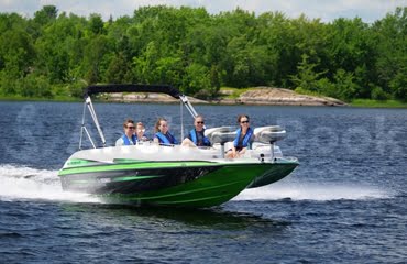 Boat Rental In Muskoka, Gravenhurst - 19ft Deck Boat Rental (115HP, 10 Max Guests)