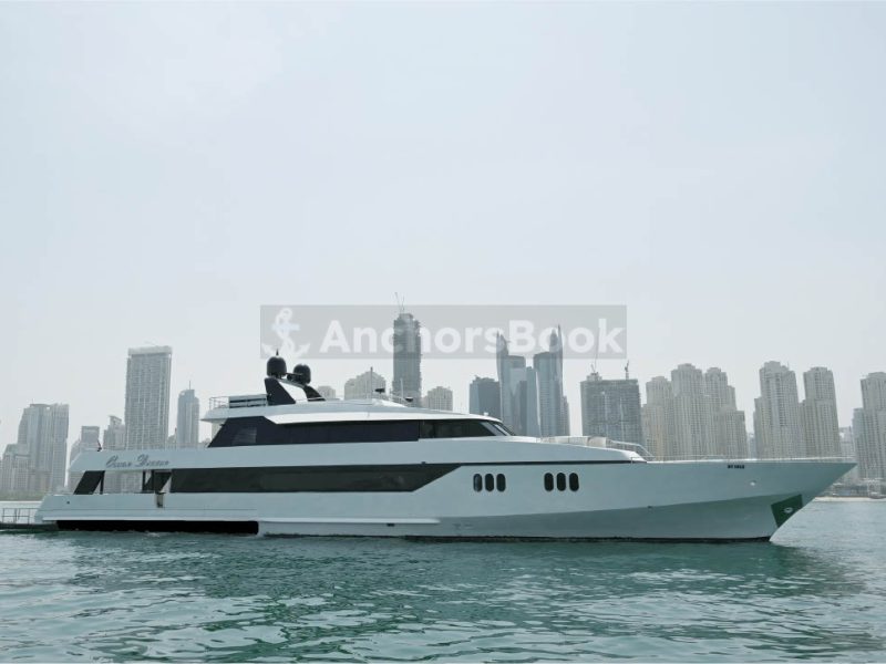 143ft Mega Yacht Rental (Dubai – 120 Guests Max) - Food Menus & Decorations Available | AnchorsBook Photo 143ft Mega Yacht Rental (Dubai – 120 Guests Max) - Food Menus & Decorations Available