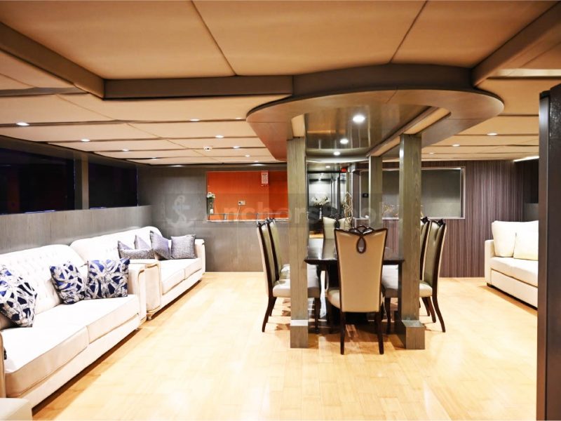143ft Mega Yacht Rental (Dubai – 120 Guests Max) - Food Menus & Decorations Available | AnchorsBook Photo 143ft Mega Yacht Rental (Dubai – 120 Guests Max) - Food Menus & Decorations Available
