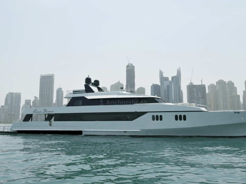 143ft Mega Yacht Rental (Dubai – 120 Guests Max) - Food Menus & Decorations Available | AnchorsBook Photo 143ft Mega Yacht Rental (Dubai – 120 Guests Max) - Food Menus & Decorations Available