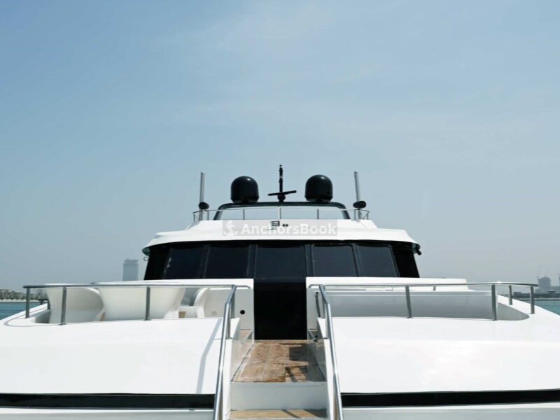 143ft Mega Yacht Rental (Dubai – 120 Guests Max) - Food Menus & Decorations Available | AnchorsBook Photo 143ft Mega Yacht Rental (Dubai – 120 Guests Max) - Food Menus & Decorations Available