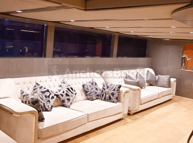 143ft Mega Yacht Rental (Dubai – 120 Guests Max) - Food Menus & Decorations Available | AnchorsBook Photo 143ft Mega Yacht Rental (Dubai – 120 Guests Max) - Food Menus & Decorations Available