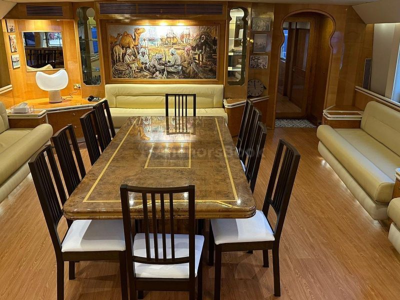 Masayel 135ft Mega Yacht Rental (Dubai – 100 Guests Max) | AnchorsBook Photo Masayel 135ft Mega Yacht Rental (Dubai – 100 Guests Max)