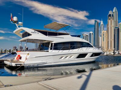 Water Fun Yacht Charter In Dubai – 2023 Year 62ft Yacht With Waterslides & Inflatables – 25 PAX | AnchorsBook Photo Private Yacht Rental - Majesty 48ft Yacht - 12 Guest (Dubai)
