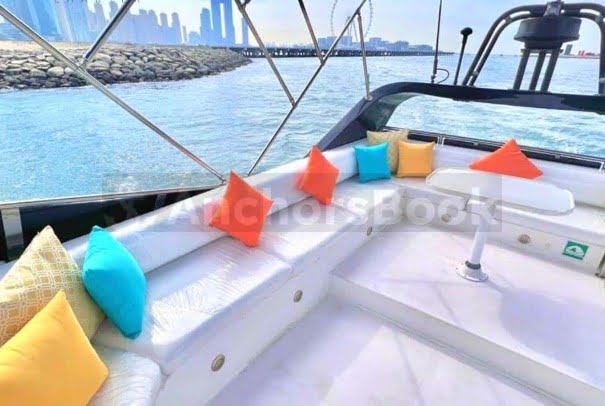 Private Boat Rental – Majesty 48ft Yacht (Dubai – 15 guests Max) | AnchorsBook Photo Private Boat Rental – Majesty 48ft Yacht (Dubai – 15 guests Max)