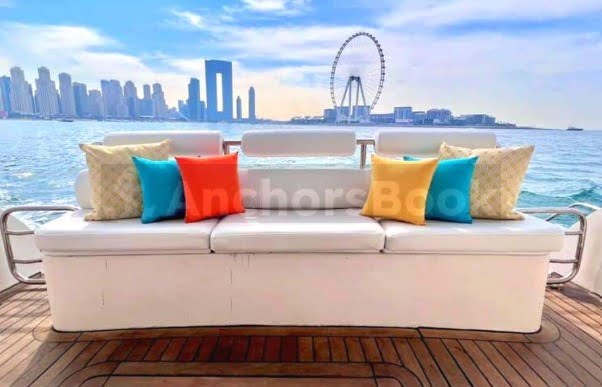 Private Boat Rental – Majesty 48ft Yacht (Dubai – 15 guests Max) | AnchorsBook Photo Private Boat Rental – Majesty 48ft Yacht (Dubai – 15 guests Max)