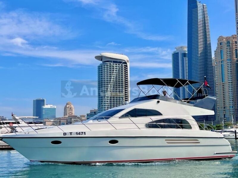Private Boat Rental – Majesty 48ft Yacht (Dubai – 15 guests Max) | AnchorsBook Photo Private Boat Rental – Majesty 48ft Yacht (Dubai – 15 guests Max)