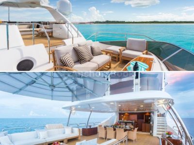 AnchorsBook Fleet: Dubai Party Yacht Rental – Regal 33ft (8 PAX) | AnchorsBook Photo Luxury 110ft Mega Yacht In Dubai – 50 Guests Max