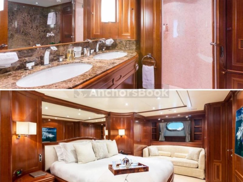 Luxury 110ft Mega Yacht In Dubai – 50 Guests Max | AnchorsBook Photo Luxury 110ft Mega Yacht In Dubai – 50 Guests Max