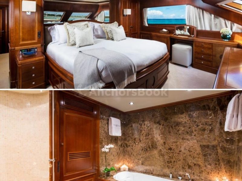 Luxury 110ft Mega Yacht In Dubai – 50 Guests Max | AnchorsBook Photo Luxury 110ft Mega Yacht In Dubai – 50 Guests Max
