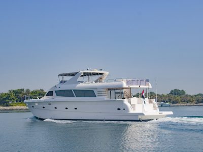 Blue Mermaid - Private 64ft Yacht For Up To 25 Guests | AnchorsBook Photo Dubai 86 ft Extra Large Flybridge Luxury Yacht - 50PAX