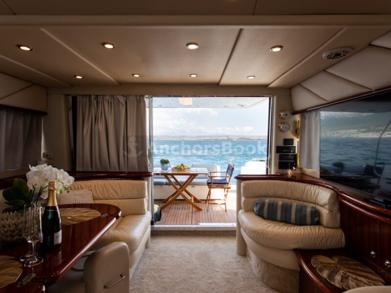 Sunseeker Manhattan 48ft Flybridge Luxury Yacht (Full Day Charter With Crew) | AnchorsBook Photo Sunseeker Manhattan 48ft Flybridge Luxury Yacht (Full Day Charter With Crew)