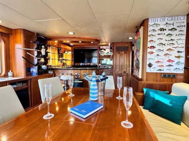 Luxury Fishing Yacht Charter In Greece - Includes Food & Drinks onboard, Fishing Equipment, Service Crew | AnchorsBook Photo Luxury Fishing Yacht Charter In Greece - Includes Food & Drinks onboard, Fishing Equipment, Service Crew