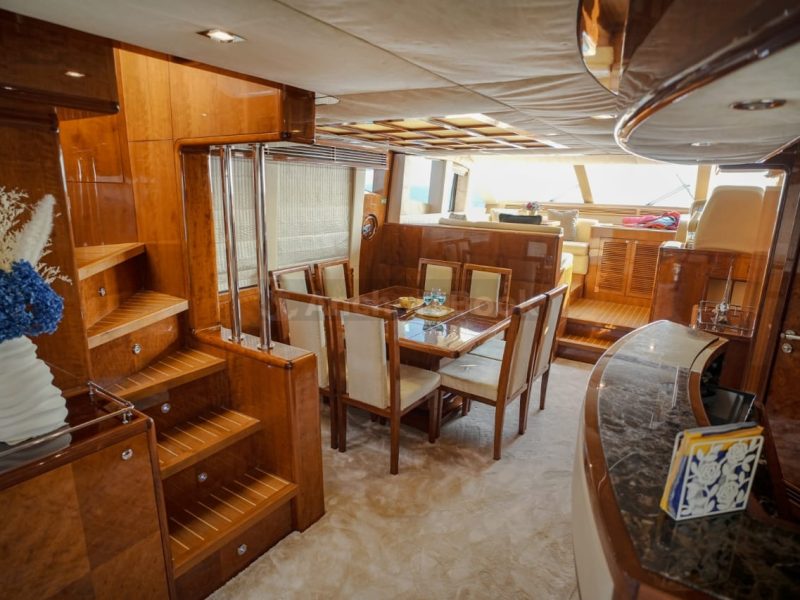 Majesty 88ft Yacht Rental (Dubai – 50 Guests Max) with Jacuzzi | AnchorsBook Photo Majesty 88ft Yacht Rental (Dubai – 50 Guests Max) with Jacuzzi