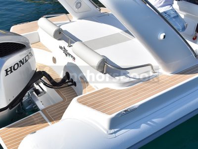 Full Day Yacht Charter In Italy - EVO 43 R4 WA | AnchorsBook Photo Altamarea 23 Sport rubber boat available for rental with or without skipper