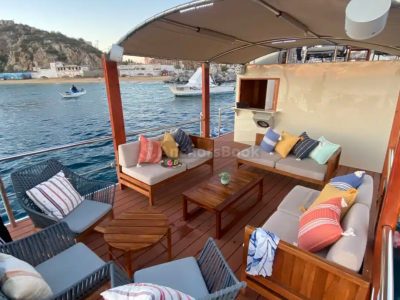Luxury Mega Yacht 100' Limousine of the Sea 2: Puerto Vallarta (4 Hour Minimum) | AnchorsBook Photo DEVA 3.5HR Catamaran Yacht Rental In Cabo San Lucas-12PAX