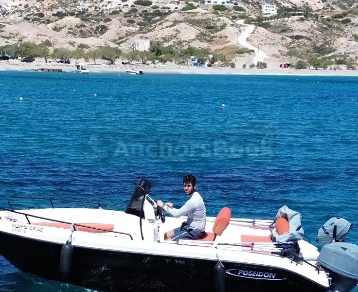 Milos Eldoris 3 Poseidon Black (full day rental) - No license required | AnchorsBook Photo Milos Eldoris 3 Poseidon Black (full day rental) - No license required