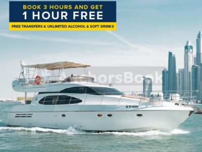VIP 58ft | Free 🚌 Transfer, & Free 🥂 Unlimited Alcohol + Soft Drinks Included - Book 3+ Hr Get 1 Hr Free Offer