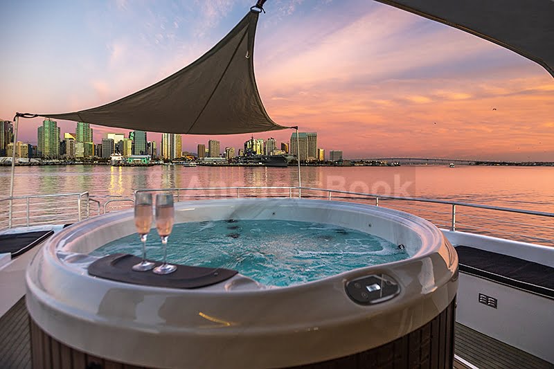 Private Boat Rental Priced Per Person in San Diego California - 70' Luxury Power Yacht With Hot Tub | AnchorsBook Photo Private Boat Rental Priced Per Person in San Diego California - 70' Luxury Power Yacht With Hot Tub