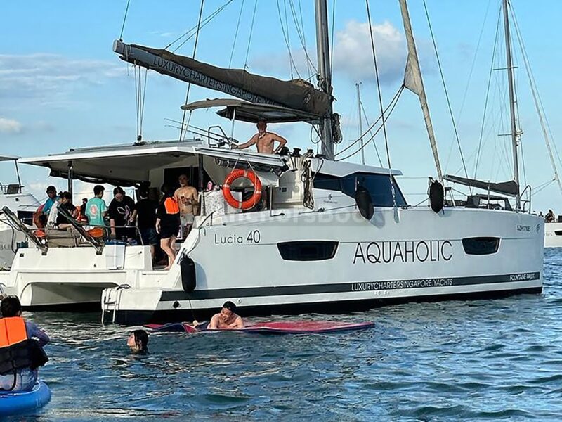 4 Hour Private Luxury Yacht Charter to Lazarus/St John Island – Fountaine Pajot Lucia 40 sailing catamaran | AnchorsBook Photo 4 Hour Private Luxury Yacht Charter to Lazarus/St John Island – Fountaine Pajot Lucia 40 sailing catamaran