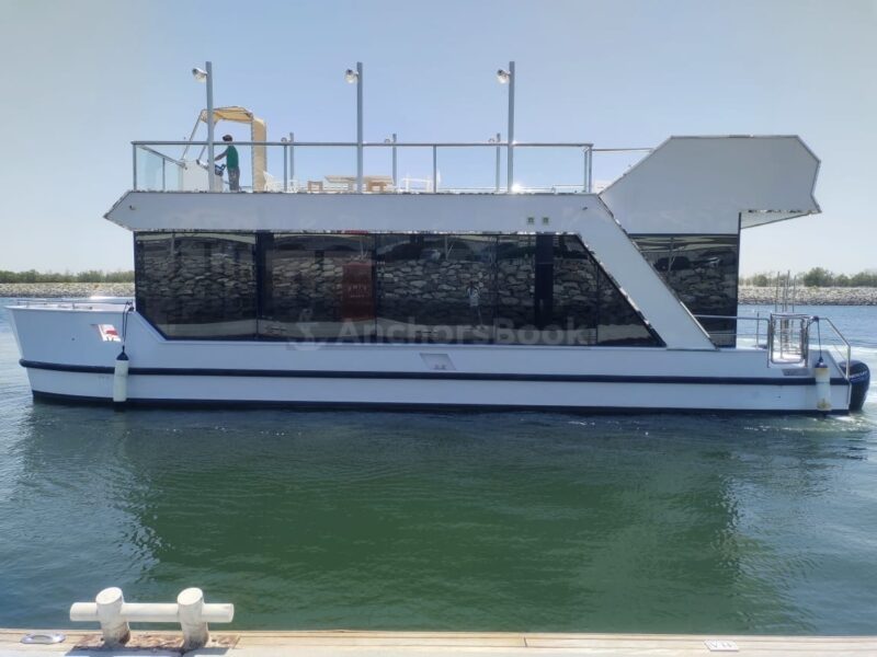 New 2023 Build Houseboat Rental In Yas Marina | AnchorsBook Photo New 2023 Build Houseboat Rental In Yas Marina
