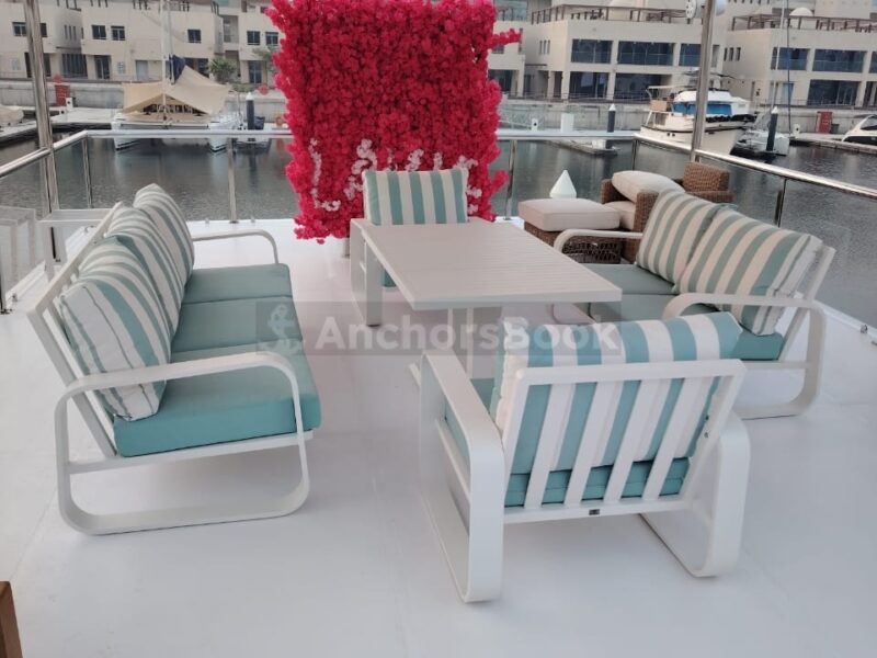 New 2023 Build Houseboat Rental In Yas Marina | AnchorsBook Photo New 2023 Build Houseboat Rental In Yas Marina