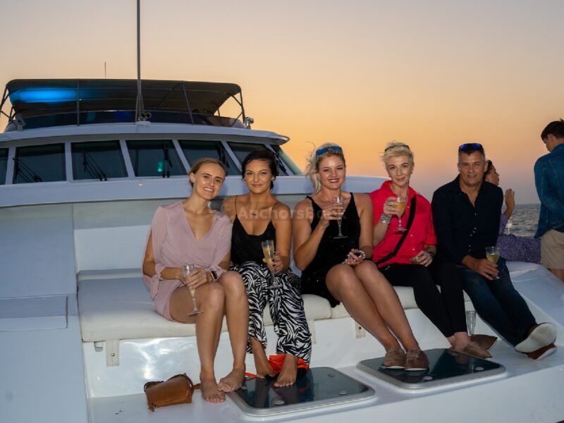 Dubai Sunset Shared Yacht Tour with BBQ Bites, Fresh Fruits & Drinks | AnchorsBook Photo Dubai Sunset Shared Yacht Tour with BBQ Bites, Fresh Fruits & Drinks