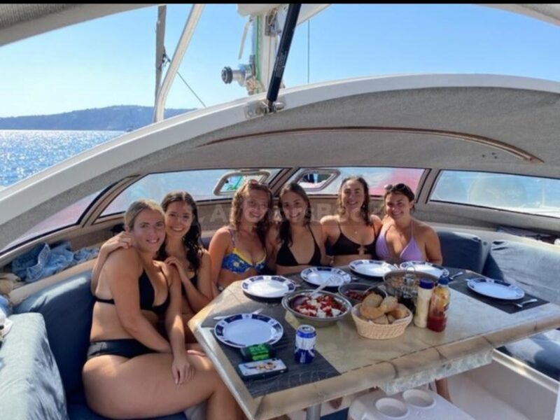 Santorini Private Catamaran Cruise with Meal & Drinks | AnchorsBook Photo Santorini Private Catamaran Cruise with Meal & Drinks