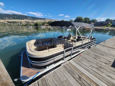 14 PASSENGER DOUBLE BIMINI 23 FEET PONTOON WITH 150HP ENGINE