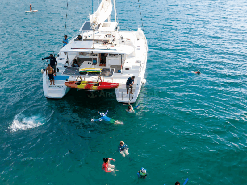 Costa Rica Morning Catamaran Snorkel Kayak Paddleboard & Drinks | AnchorsBook Photo Costa Rica Morning Catamaran Snorkel Kayak Paddleboard & Drinks