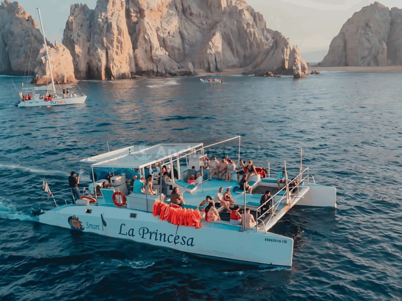 Los Cabos Sunset Catamaran Cruise with Open Bar & Light Snack | AnchorsBook Photo Los Cabos Sunset Catamaran Cruise with Open Bar & Light Snack