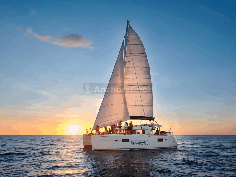 Costa Rica Sunset Catamaran: Snorkeling, Drinks & Fresh Bites | AnchorsBook Photo Costa Rica Sunset Catamaran: Snorkeling, Drinks & Fresh Bites