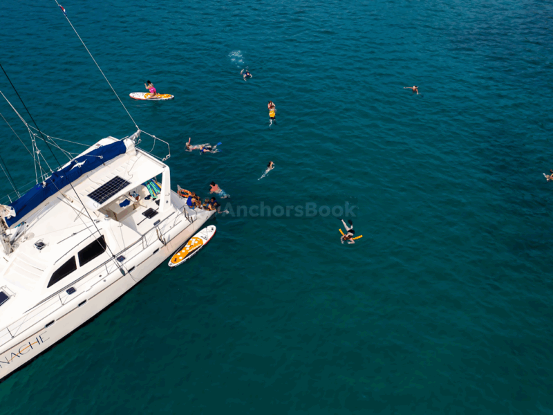 Costa Rica Sunset Catamaran: Snorkeling, Drinks & Fresh Bites | AnchorsBook Photo Costa Rica Sunset Catamaran: Snorkeling, Drinks & Fresh Bites