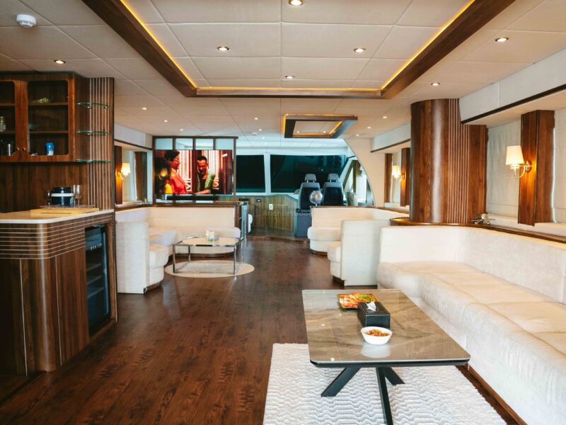 Premium Luxury 3-6 Hour Birthday Party 100ft Yacht With Cake, Decorations & Assorted Drinks Included – Dinner Optional – (Up to 50PAX) | AnchorsBook Photo Premium Luxury 3-6 Hour Birthday Party 100ft Yacht With Cake, Decorations & Assorted Drinks Included – Dinner Optional – (Up to 50PAX)